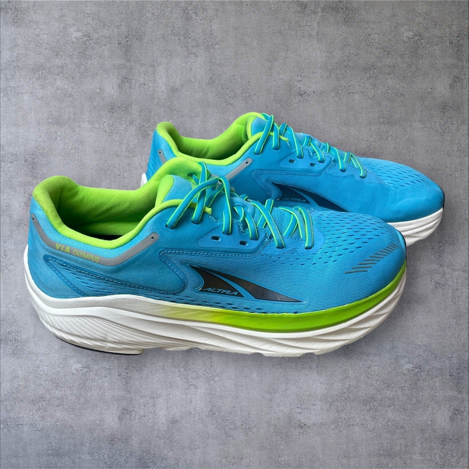 Altra Via Olympus Road Running Shoes Sneakers Neon Blue/Green Mens Size 11.5